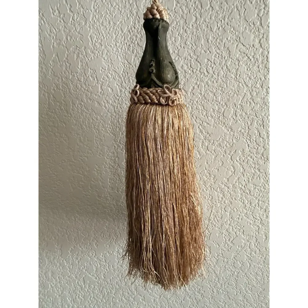 Heavy Tassel Tie Back Curtain Tieback Blush Pink And Tan